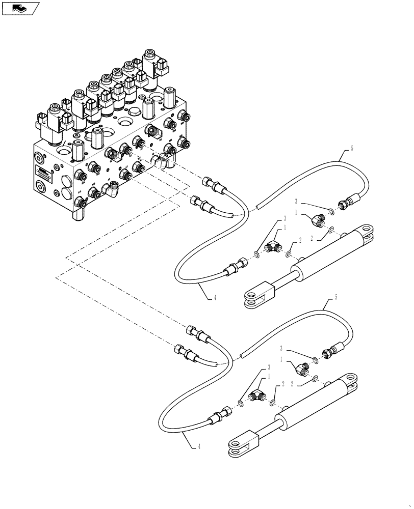 Схема запчастей Case IH 3330 - (35.900.02) - HYDRAULIC GROUP, BOOM OUTER FOLD (35) - HYDRAULIC SYSTEMS