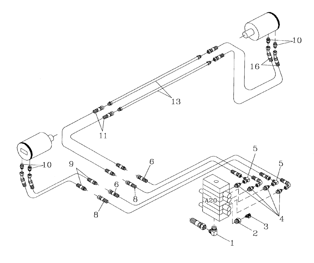 Схема запчастей Case IH AUSTOFT - (B05-09) - HYDRAULIC CIRCUIT (SINGLE BIN DISCHARGE ROLLER) Hydraulic Components & Circuits