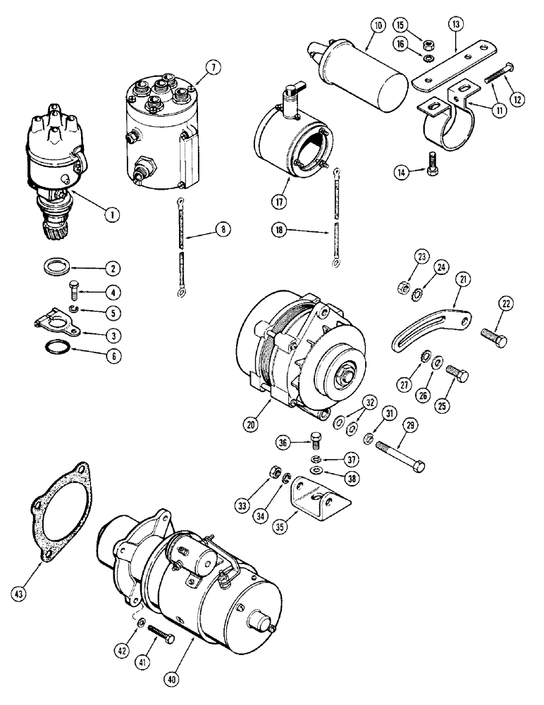 Схема запчастей Case IH M570AT - (032) - ELECTRICAL EQUIPMENT AND HARDWARE, (159) SPARK IGNITION ENGINE (04) - ELECTRICAL SYSTEMS