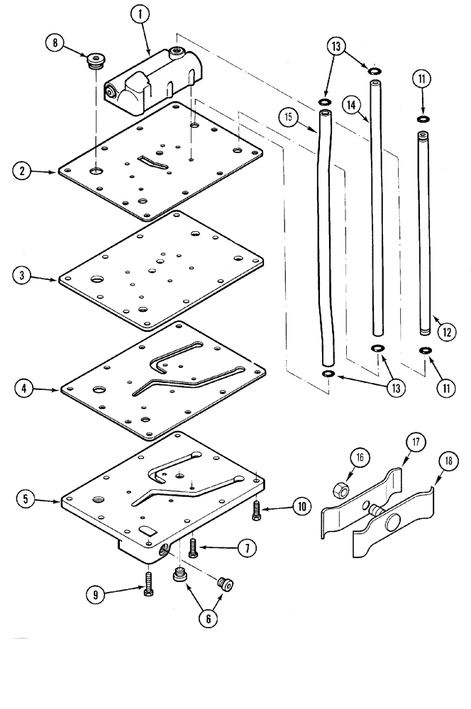 Схема запчастей Case IH C60 - (08-07) - REGULATOR VALVE AND PLATE, WITH FORWARD AND REVERSE (08) - HYDRAULICS