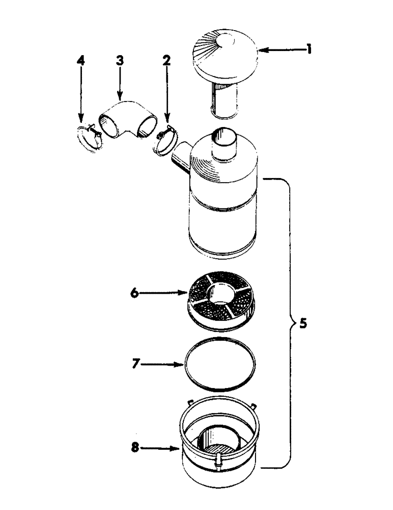 Схема запчастей Case IH B275 - (060) - CHASSIS, UPRIGHT AIR CLEANER AND CONNECTIONS (12) - CHASSIS