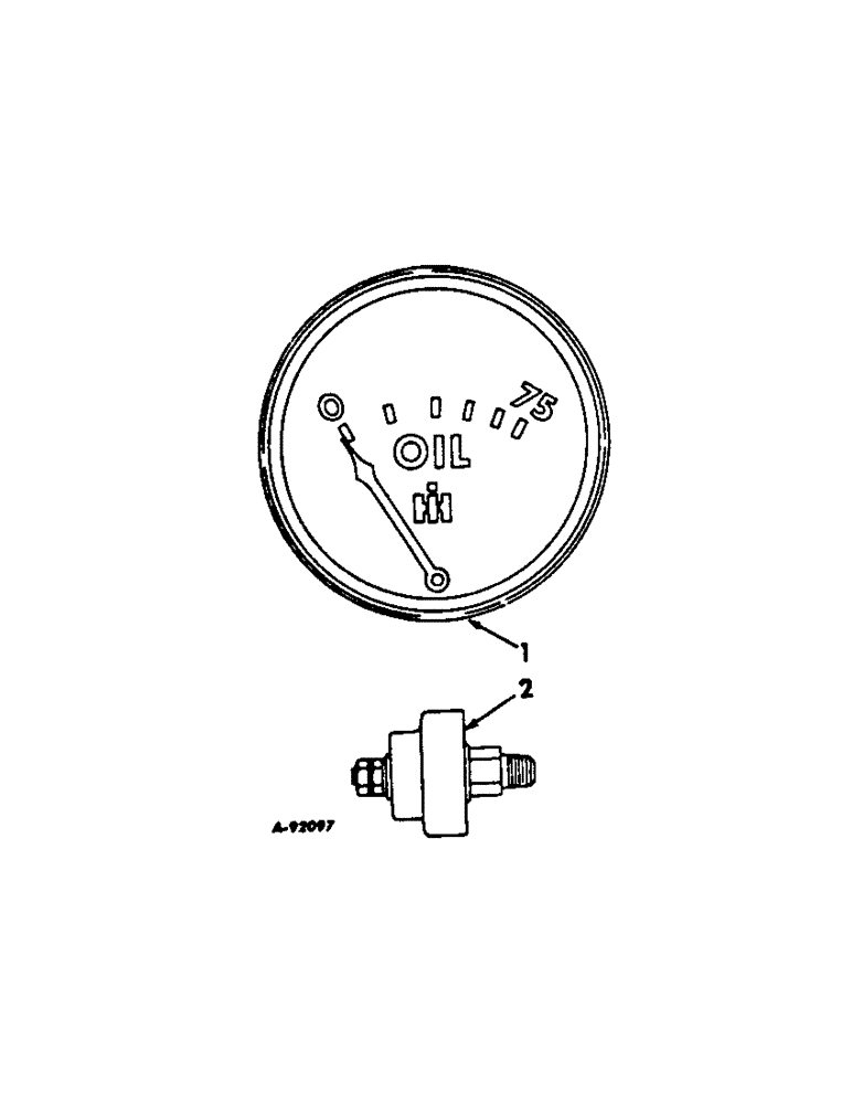 Схема запчастей Case IH C-282 - (C-38[A]) - OIL GAUGE AND OIL PRESSURE SWITCH 