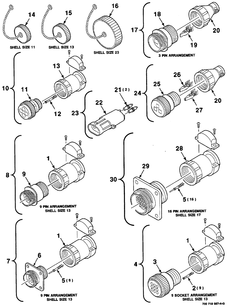 Схема запчастей Case IH RS561 - (04-034) - ELECTRICAL HARNESS SERVICE PARTS (06) - ELECTRICAL