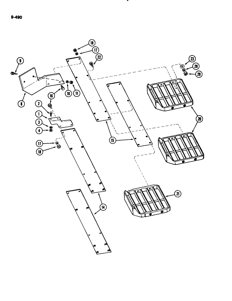 Схема запчастей Case IH 2294 - (9-490) - STEPS (09) - CHASSIS/ATTACHMENTS