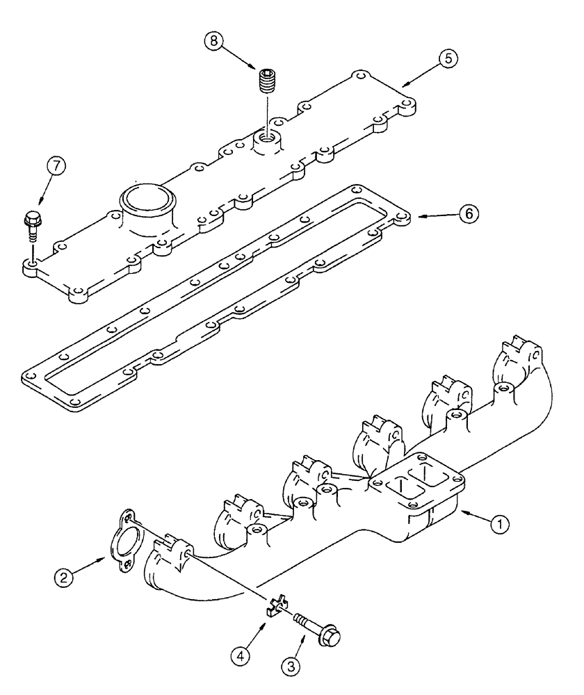 Схема запчастей Case IH 7230 - (2-032) - MANIFOLDS, 6T-830 ENGINE, PRIOR TO TRACTOR P.I.N. JJA0064978 (02) - ENGINE