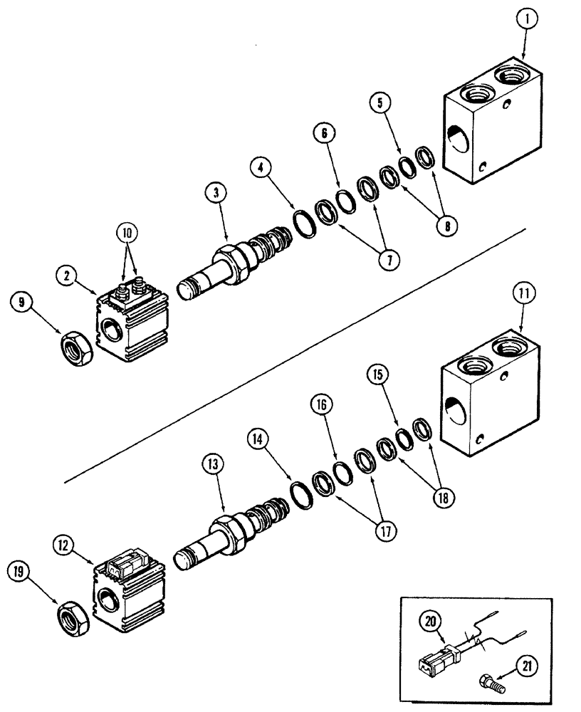 Схема запчастей Case IH 7210 - (8-016) - SOLENOID VALVE ASSEMBLY (08) - HYDRAULICS