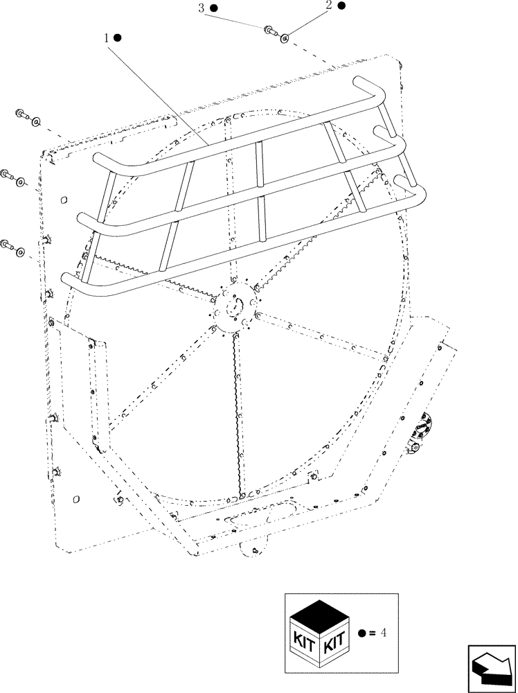 Схема запчастей Case IH 6130 - (10.418.31) - STATIONARY AIR SCREEN GUARD (10) - ENGINE