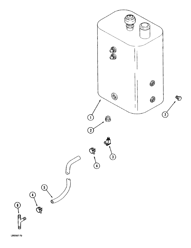 Схема запчастей Case IH 1670 - (8-04) - HYDRAULIC RESERVOIR DRAIN SYSTEM (07) - HYDRAULICS