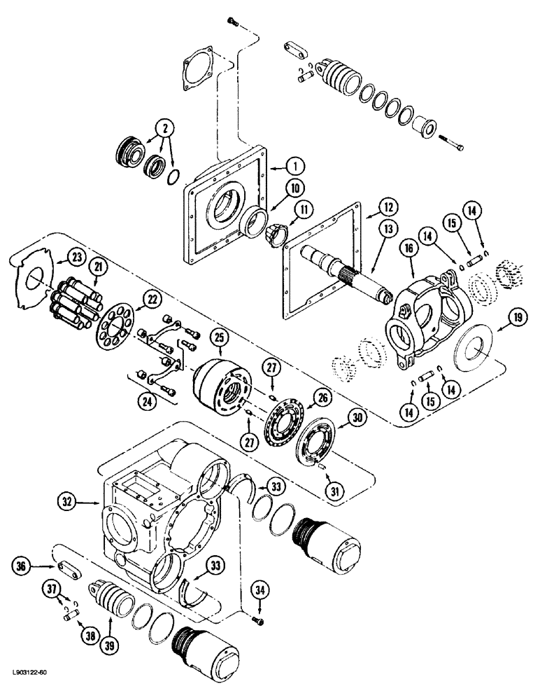 Схема запчастей Case IH 1670 - (6-26) - HYDROSTATIC MOTOR (03) - POWER TRAIN