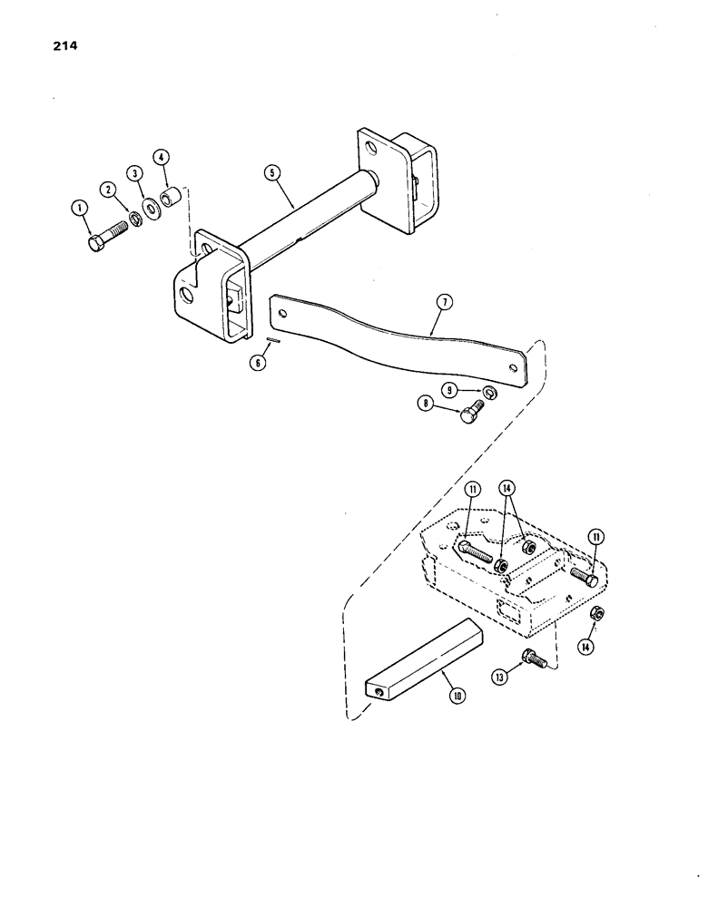 Схема запчастей Case IH 1270 - (214) - D.O.M. SYSTEM, CROSSBAR AND WISHBONE SPRINGS (08) - HYDRAULICS