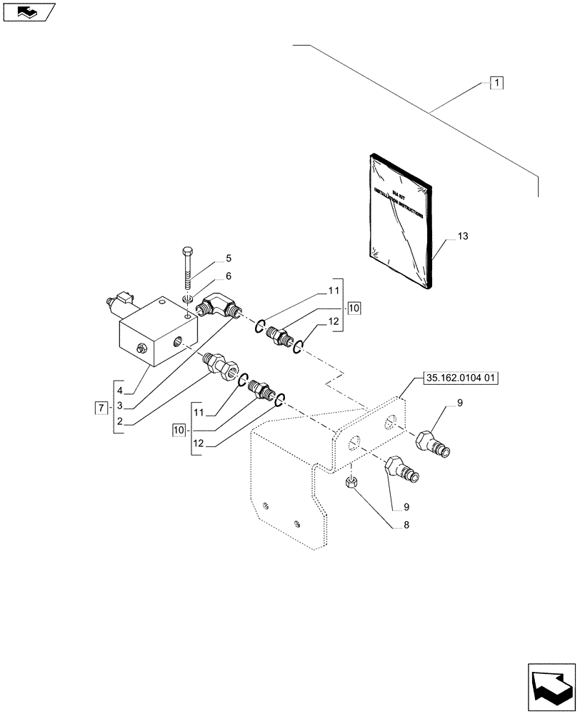 Схема запчастей Case IH PUMA 170 - (88.035.10) - DIA KIT - FRONT HPL - SOLENOID VALVE (88) - ACCESSORIES