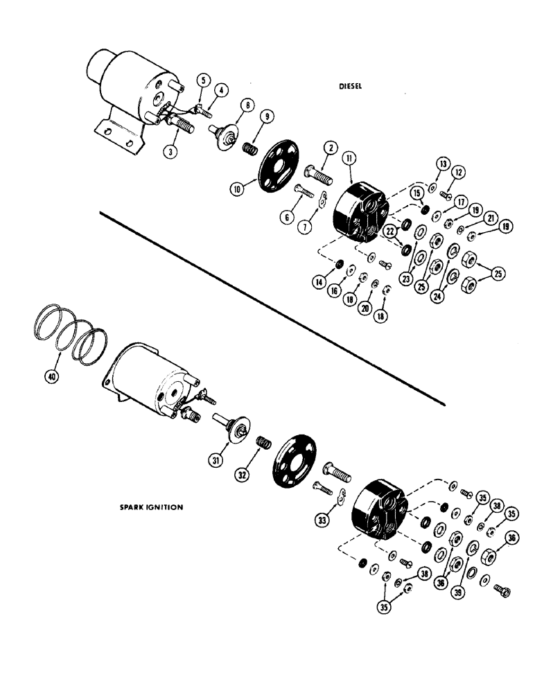 Схема запчастей Case IH 930-SERIES - (068) - A40461 SOLENOID, (401) DIESEL ENGINE (04) - ELECTRICAL SYSTEMS