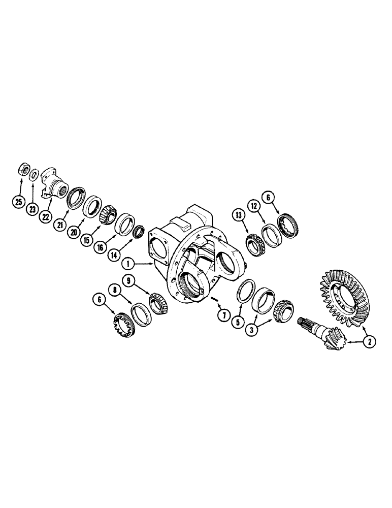 Схема запчастей Case IH 2096 - (5-128) - FRONT AXLE DIFFERENTIAL, MFD TRACTORS (05) - STEERING