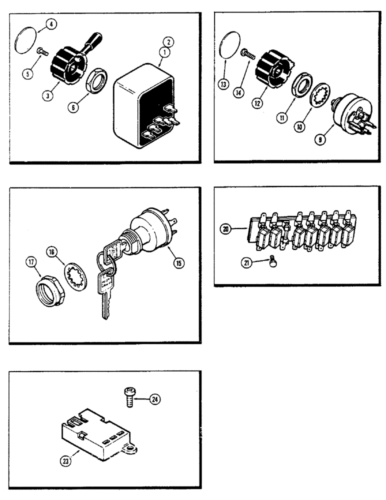 Схема запчастей Case IH 2390 - (4-104) - ELECTRICAL EQUIPMENT MOUNTING (04) - ELECTRICAL SYSTEMS