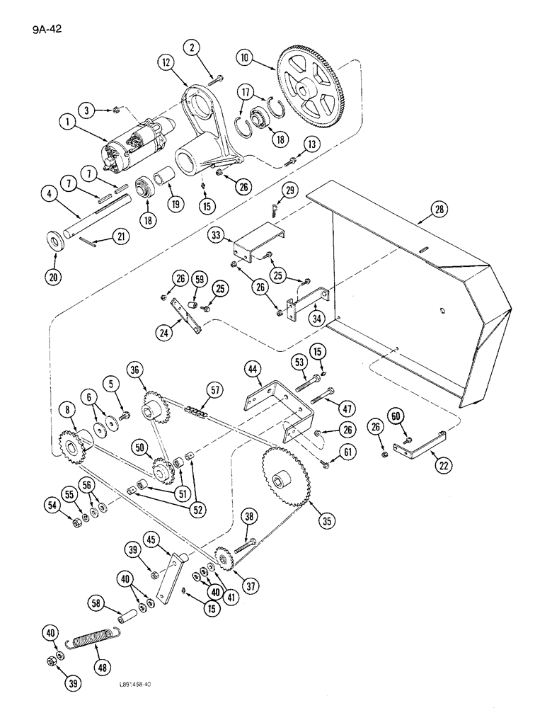 Схема запчастей Case IH 1680 - (9A-42) - FEEDER REVERSER, WITH ROCK TRAP (13) - FEEDER