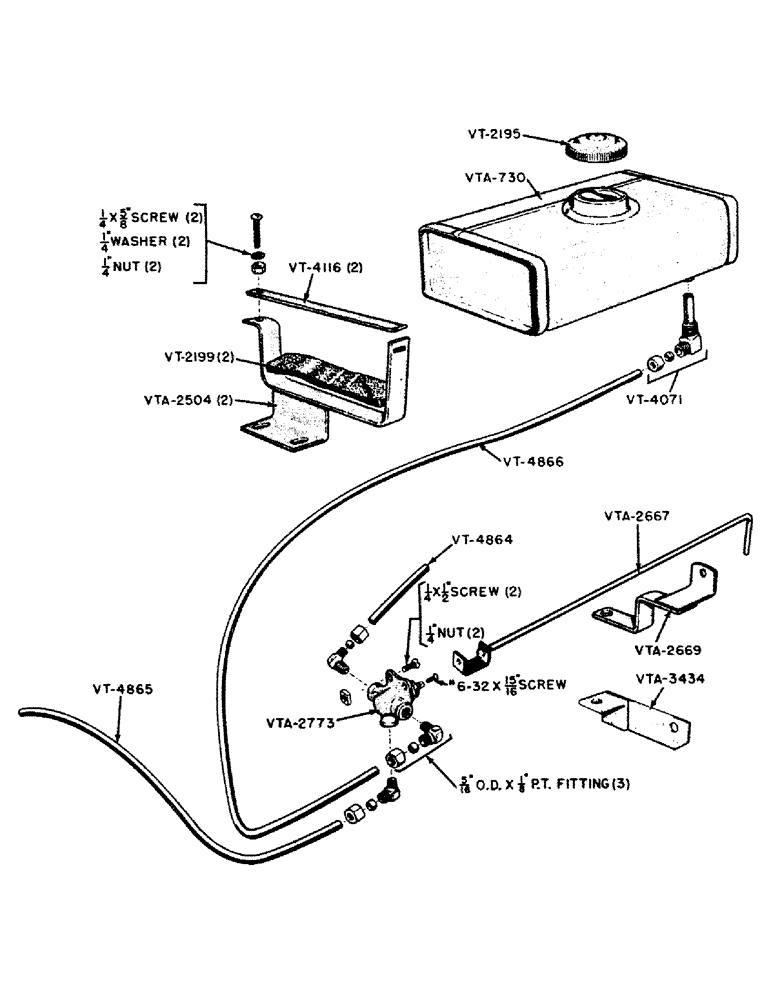 Схема запчастей Case IH VAI-SERIES - (025) - AUXILIARY FUEL TANK AND LINES (03) - FUEL SYSTEM