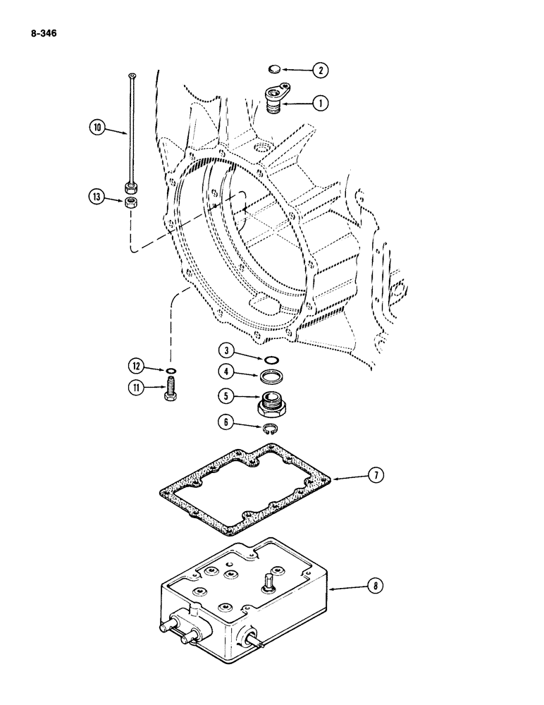 Схема запчастей Case IH 2094 - (8-346) - DRAFT CONTROL SENSING LINKAGE (08) - HYDRAULICS