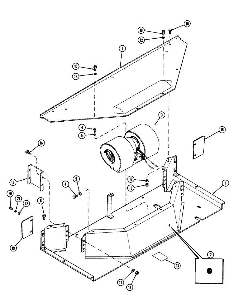 Схема запчастей Case IH 2470 - (288) - CAB, PLENUM, W/O HEATER OR AIR CONDITIONER, USED PRIOR TO CAB SERIAL NO. 7813600 (09) - CHASSIS/ATTACHMENTS