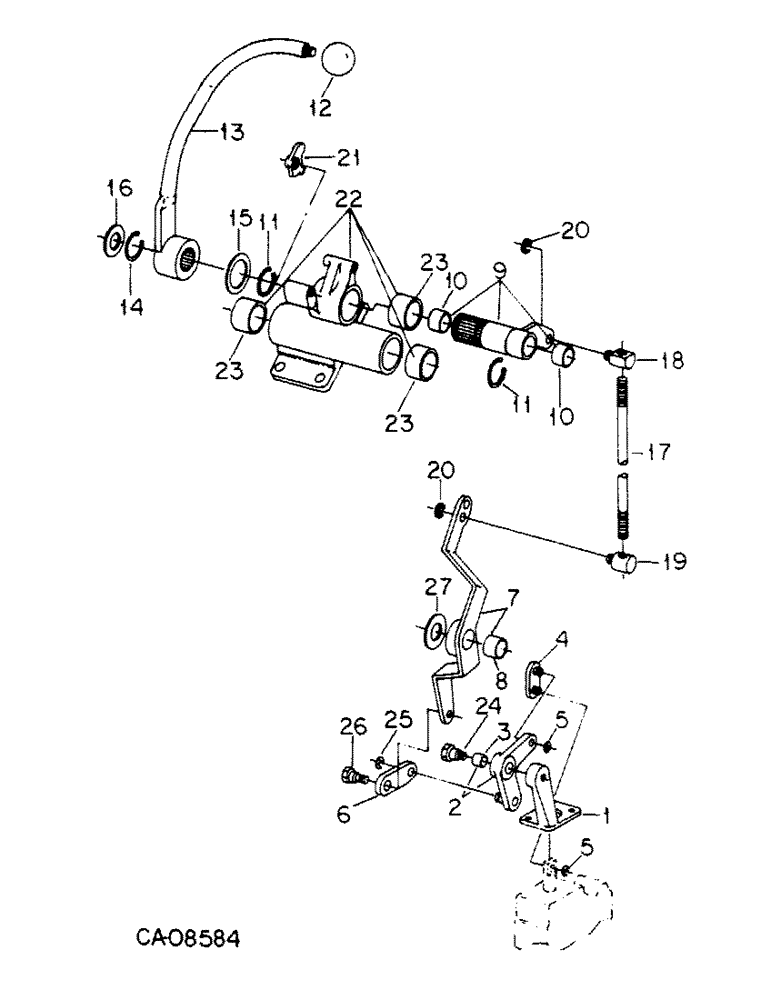 Схема запчастей Case IH 5088 - (10-35) - HYDRAULICS, FOURTH AUXILIARY VALVE CONTROLS (07) - HYDRAULICS