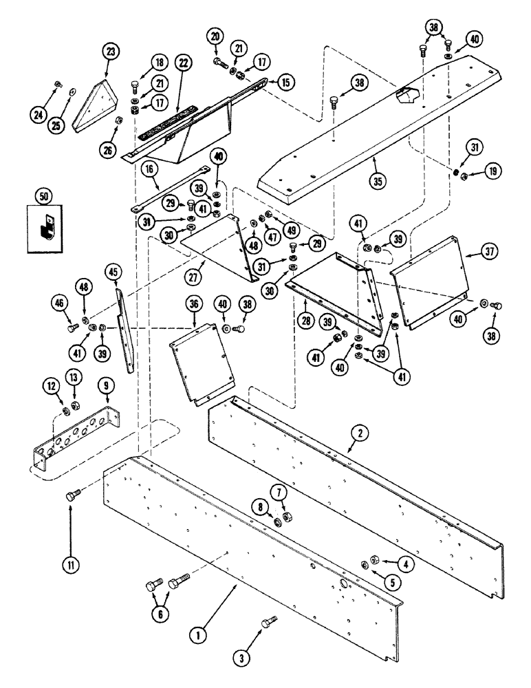 Схема запчастей Case IH 4694 - (9-396) - PLATFORM AND SIDE PLATES (09) - CHASSIS/ATTACHMENTS