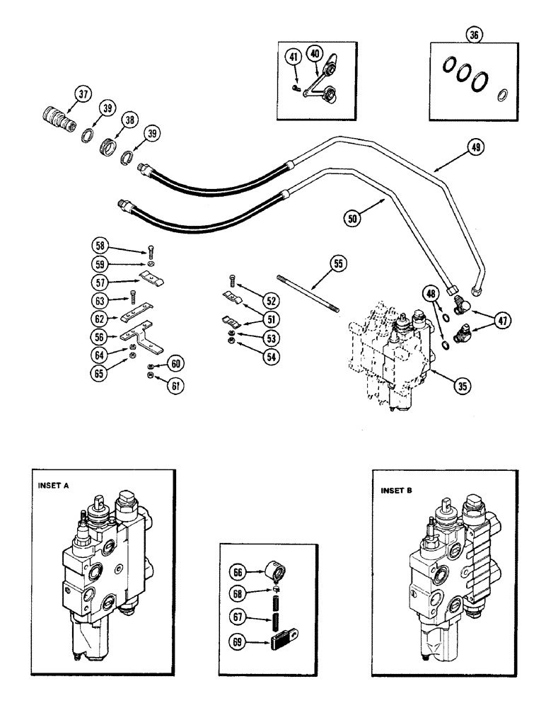 Схема запчастей Case IH 3294 - (8-304) - REMOTE HYDRAULICS, REMOTE ATTACHMENT - NO. 3 CIRCUIT, WITH LOAD CHECK (CONTD) (08) - HYDRAULICS