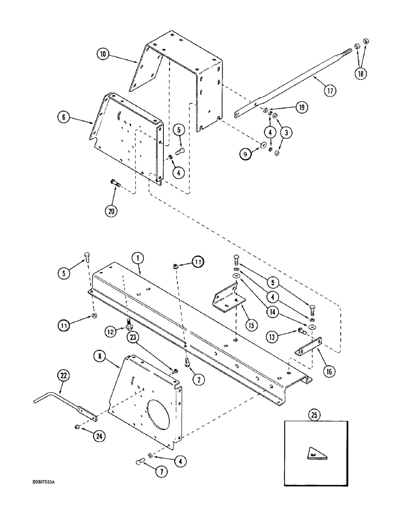 Схема запчастей Case IH 1644 - (9A-10) - SEPARATOR, JACKSHAFT SUPPORT (13) - FEEDER