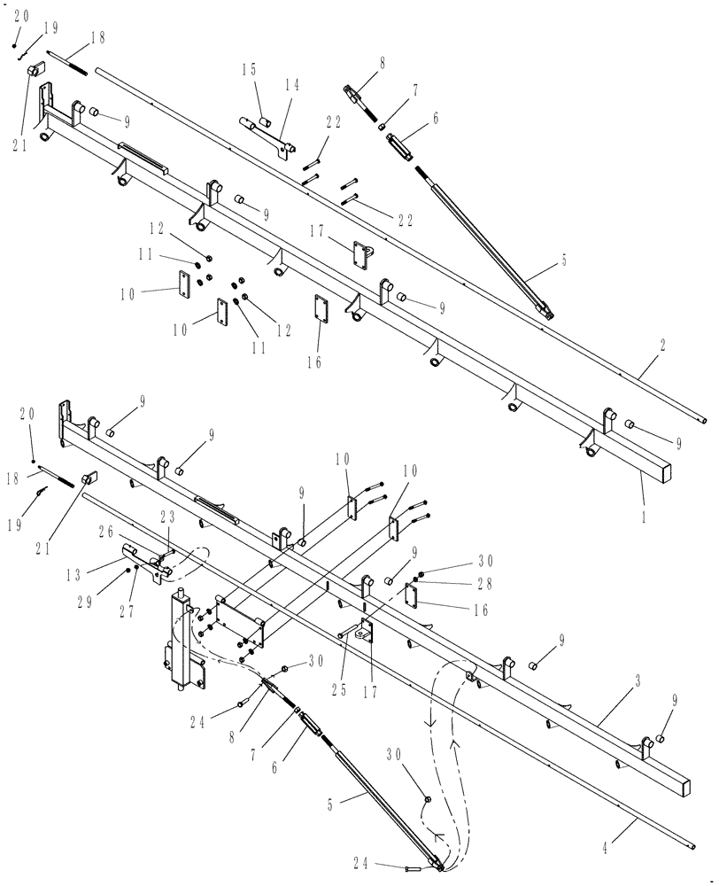 Схема запчастей Case IH WR401 - (39.100.05) - FRAME REINFORCEMENT (39) - FRAMES AND BALLASTING