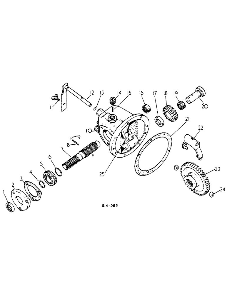 Схема запчастей Case IH 2400 - (07-61) - SIDE DRIVE POWER TAKE OFF, 67128C91 (04) - Drive Train