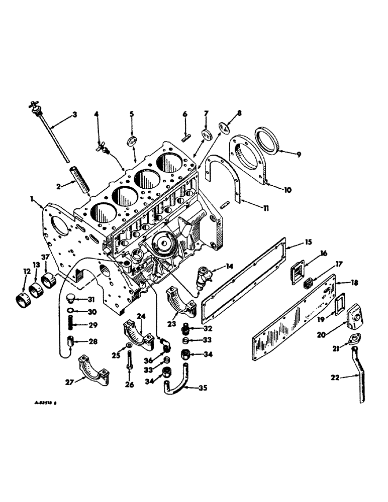 Схема запчастей Case IH D-188 - (C-07) - CRANKCASE AND RELATED PARTS 