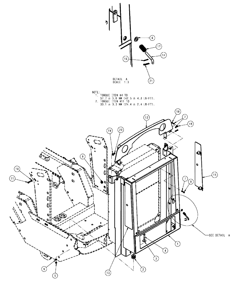 Схема запчастей Case IH TITAN 4520 - (02-018[01]) - RADIATOR MOUNTING GROUP (01) - ENGINE