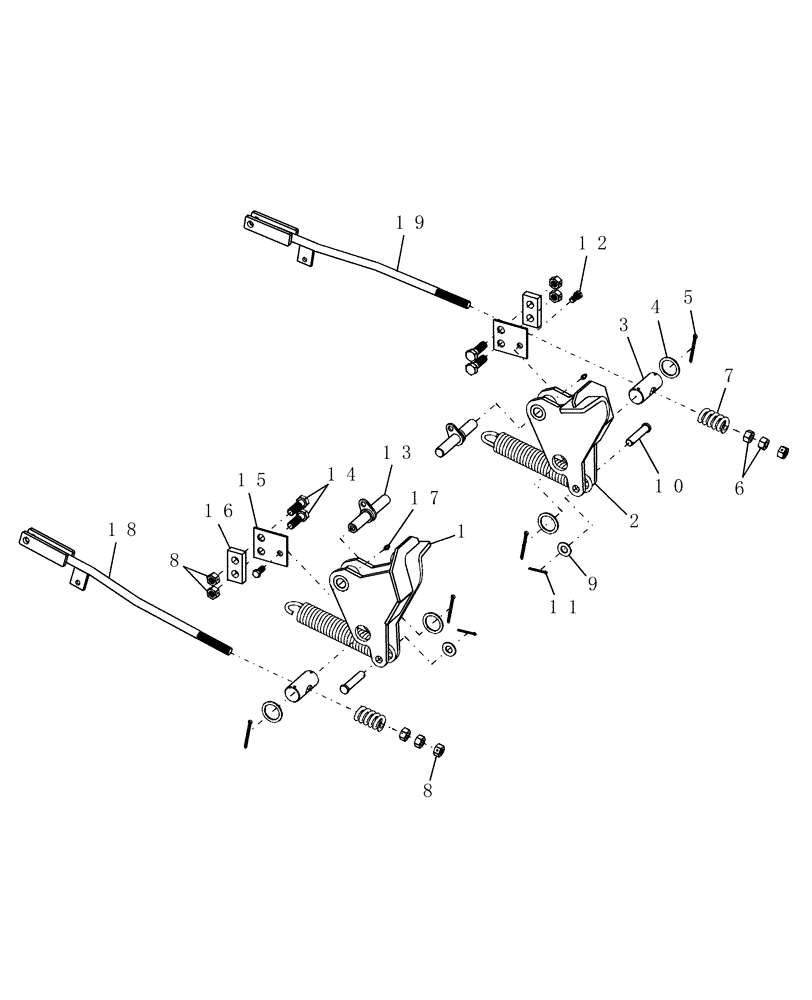 Схема запчастей Case IH 716733016 - (013) - LIFT ARM LINKAGE - MWX84R, MW84R 