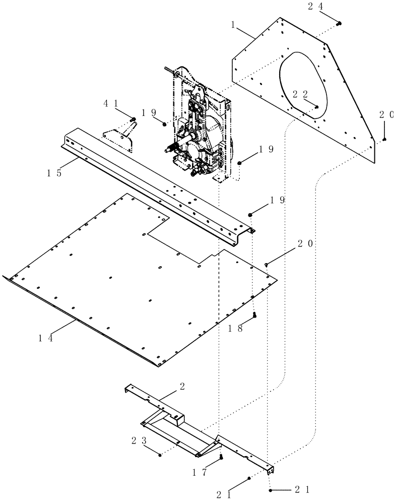 Схема запчастей Case IH 2377 - (09B-03) - ROTOR DRIVE - MOUNTING SUPPORTS (14) - ROTOR, CONCANVES & SIEVE