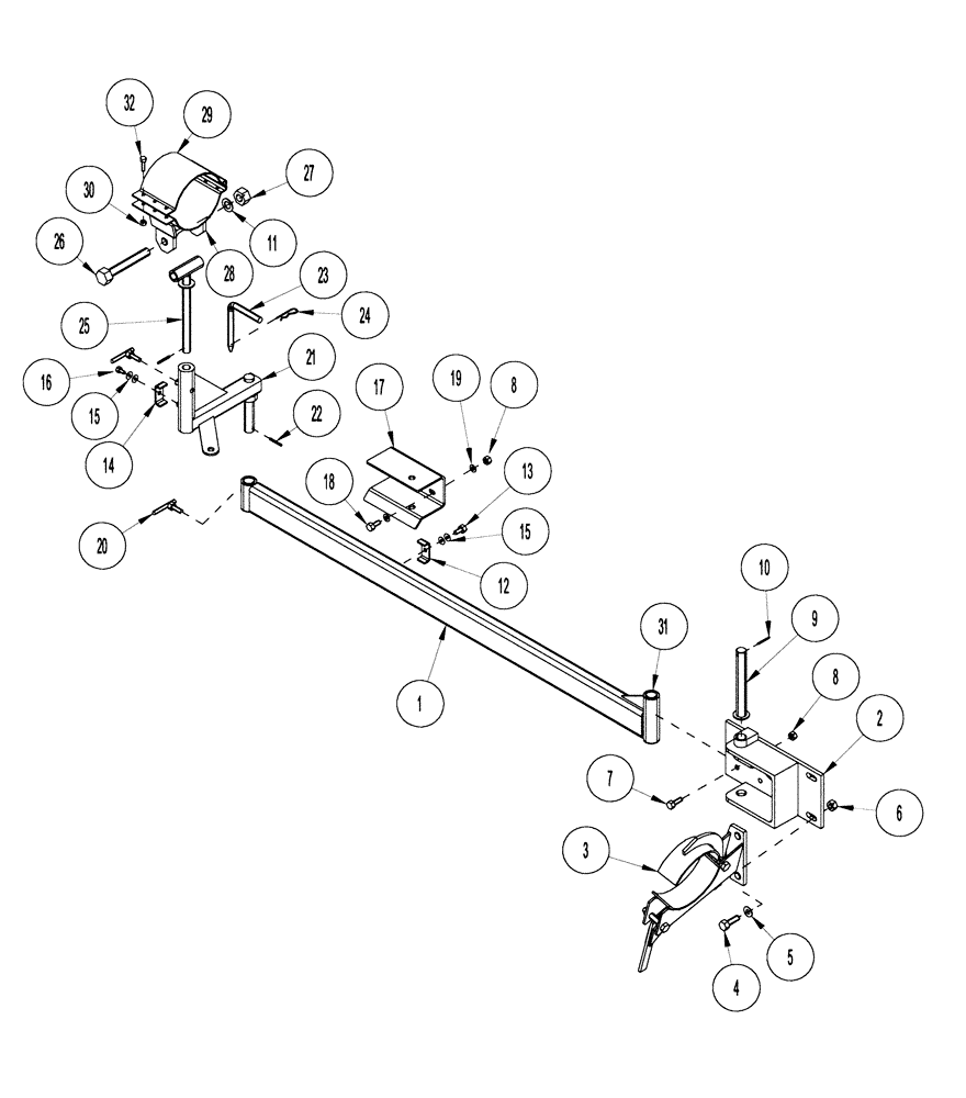 Схема запчастей Case IH 1124 - (E39) - AUGER MOUNT 