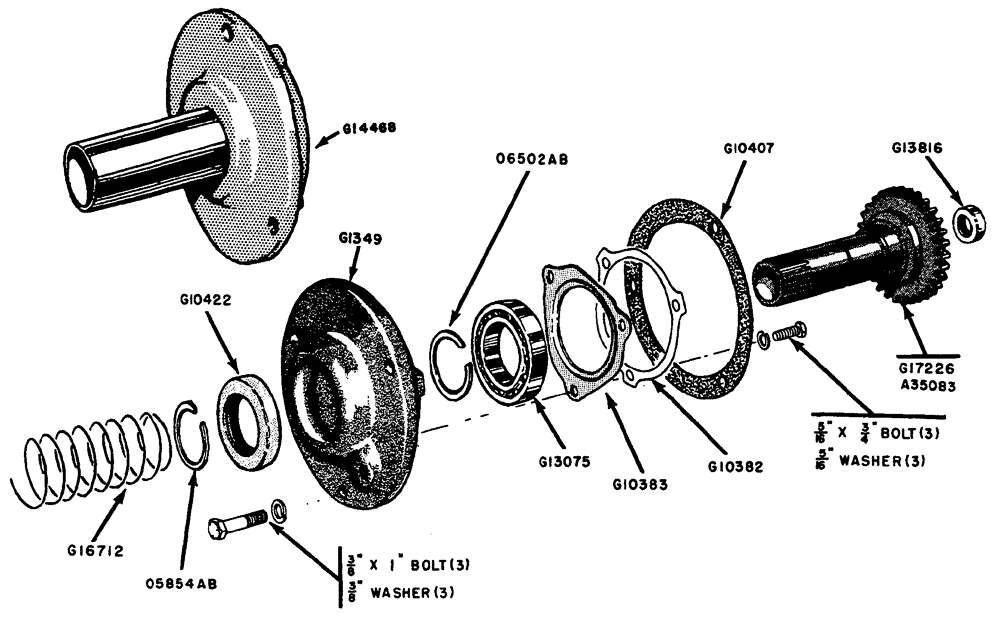 Схема запчастей Case IH 630 - (059) - HYDRAULIC PUMP DRIVE (06) - POWER TRAIN