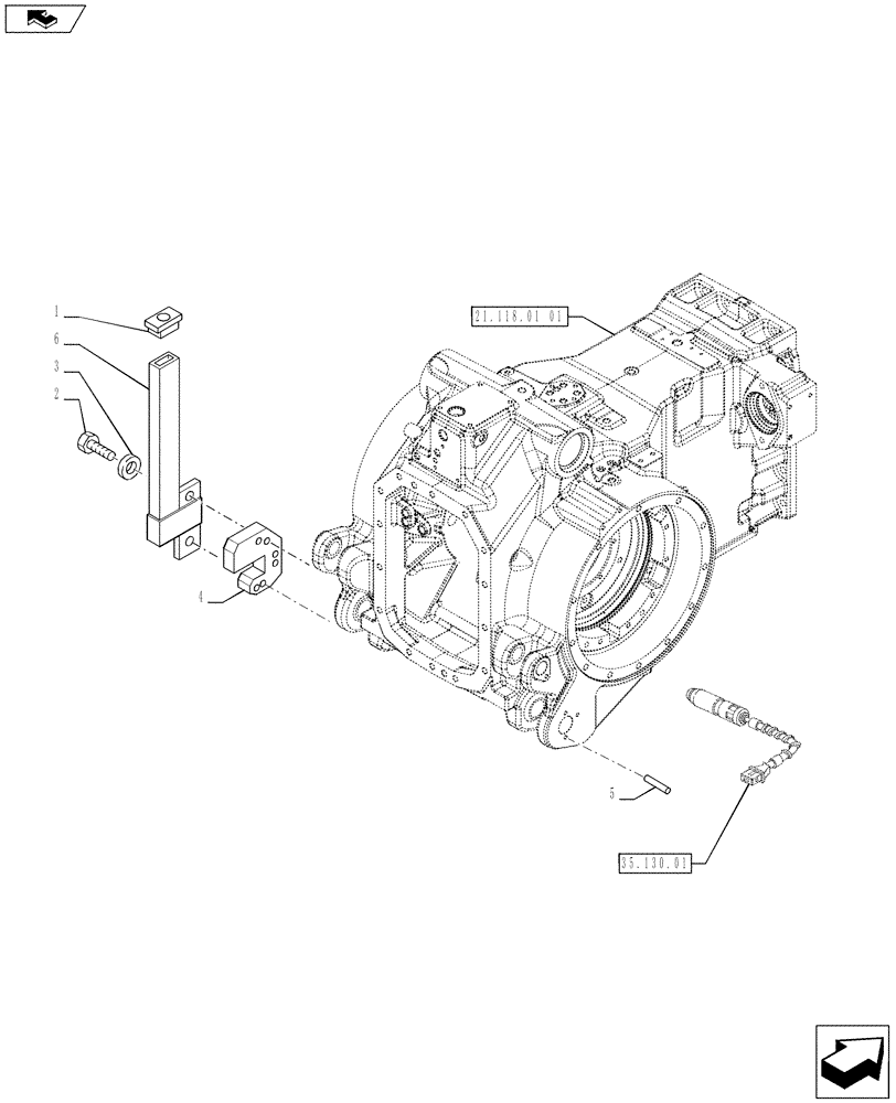 Схема запчастей Case IH PUMA 215 - (35.120.01[01]) - TOOLING CONNECTION UNIT - SUPPORT (VAR.720881) (35) - HYDRAULIC SYSTEMS