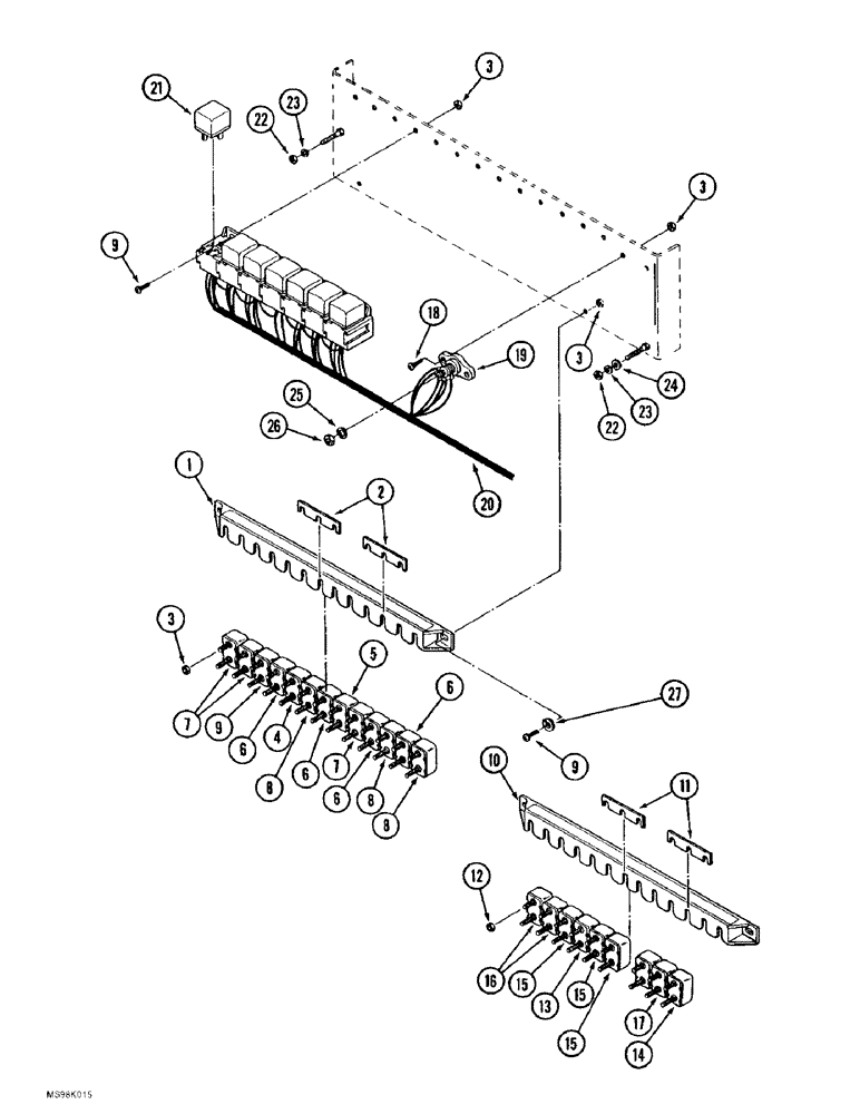 Схема запчастей Case IH 9390 - (4-14) - OVERHEAD CIRCUIT BREAKERS AND SOLENOIDS (04) - ELECTRICAL SYSTEMS