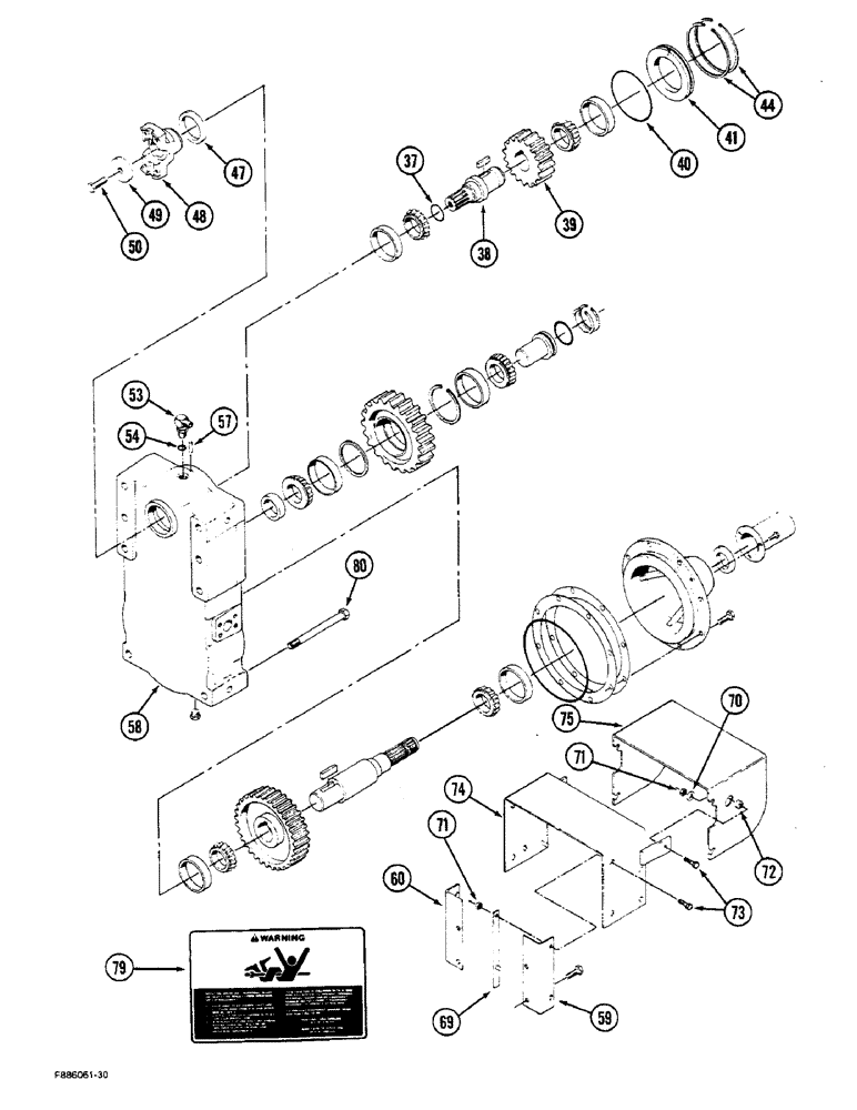 Схема запчастей Case IH STEIGER - (6-72) - PTO TRANSFER CASE ASSEMBLY (06) - POWER TRAIN