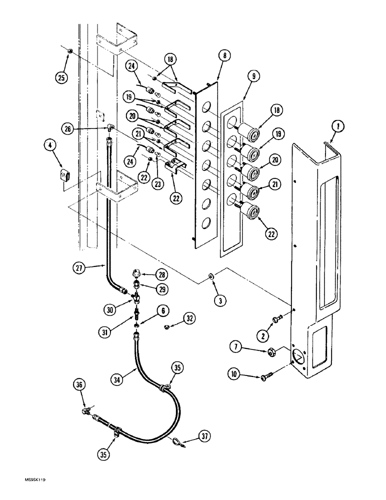 Схема запчастей Case IH 9310 - (4-026) - GAUGE PANEL, PRIOR TO P.I.N. JEE0071001 (04) - ELECTRICAL SYSTEMS