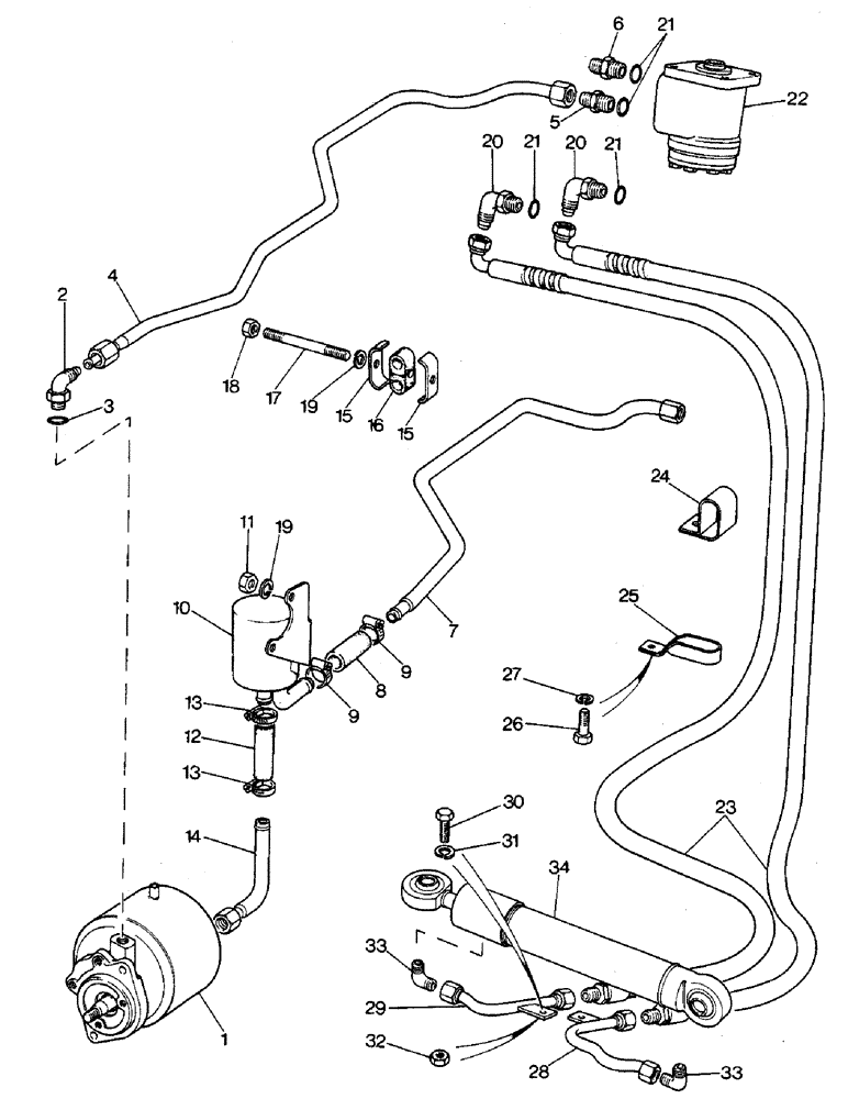 Схема запчастей Case IH 1390 - (H-05) - HYDROSTATIC POWER STEERING, MFD CARRARO FRONT AXLE (13) - STEERING SYSTEM