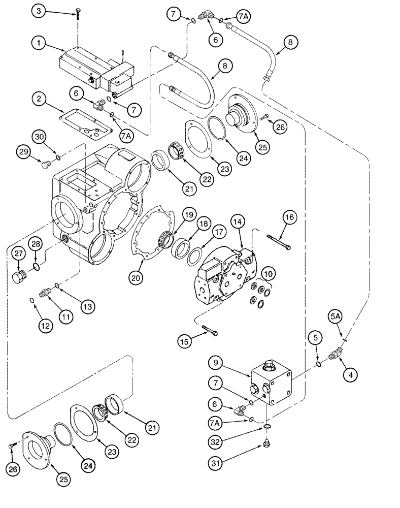 Схема запчастей Case IH 2388 - (06-19) - MOTOR ASSY - HYDROSTATIC - TWO SPEED (03) - POWER TRAIN