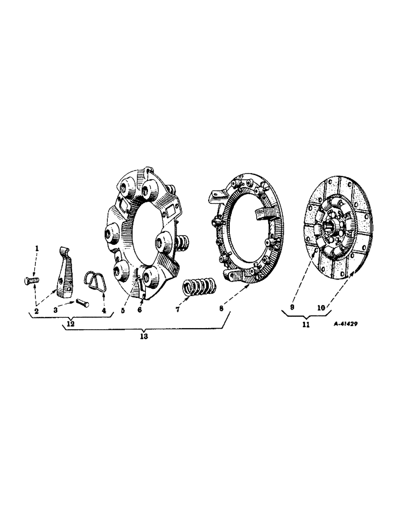 Схема запчастей Case IH 240 - (160) - CHASSIS, CLUTCH, ROCKFORD, 9 INCHES, FARMALL 200 TRACTORS 2289 UP, 240 & INTL 240 TRACTORS 501 UP (12) - CHASSIS