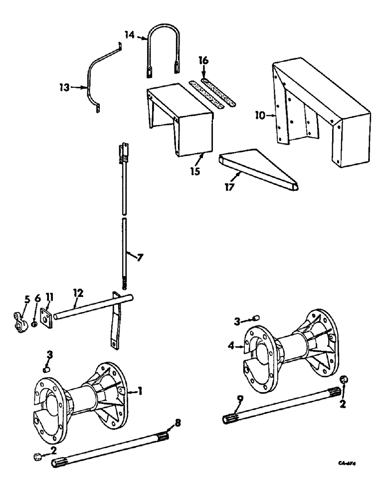 Схема запчастей Case IH 315 - (B-13) - POWER TRAIN, MAIN AXLE EXTENSION (03) - POWER TRAIN