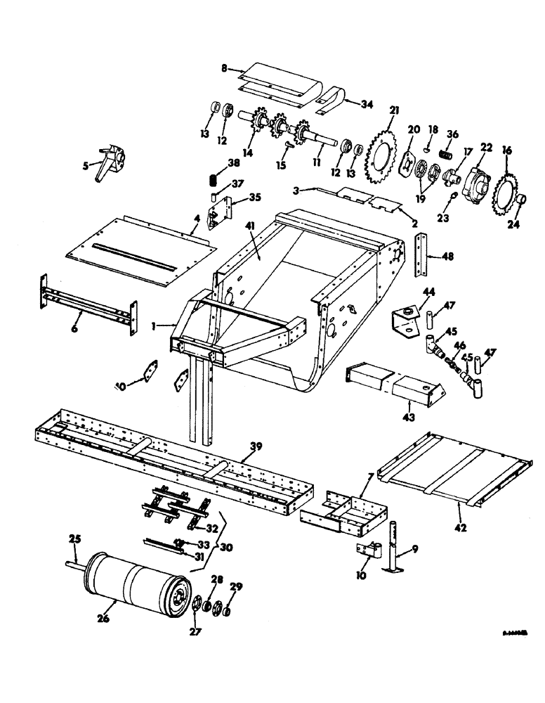 Схема запчастей Case IH 630N - (G-03) - FEEDER FRAME, LIFT, STAND & FEED CONVEYOR (58) - ATTACHMENTS/HEADERS