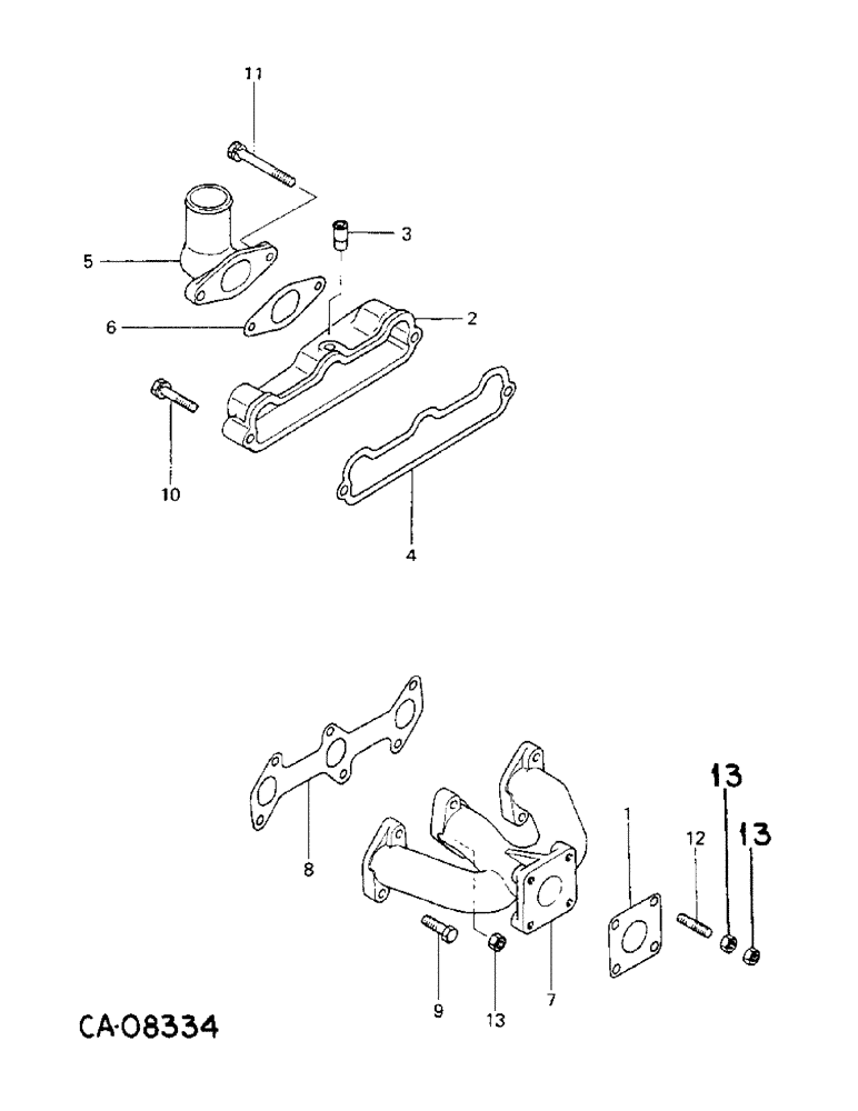 Схема запчастей Case IH 254 - (12-32) - POWER, INTAKE AND EXHAUST MANIFOLDS Power