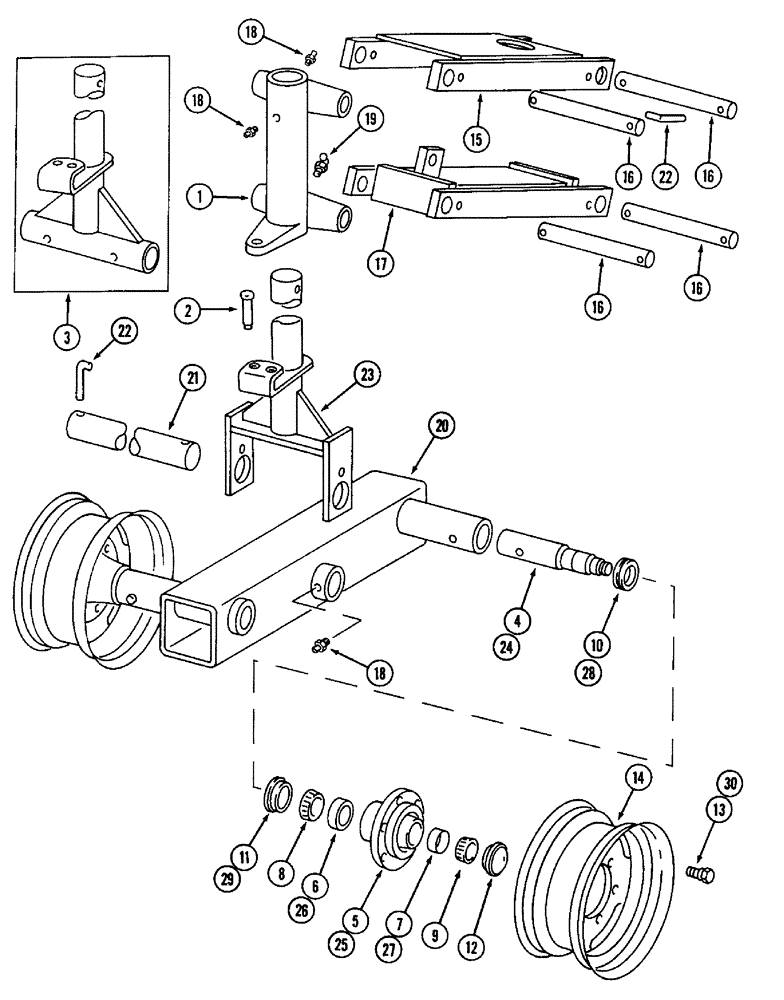 Схема запчастей Case IH 800 - (9-06) - LAND WHEEL, FOR 9, 10, 11 AND 12 FURROW (09) - CHASSIS/ATTACHMENTS