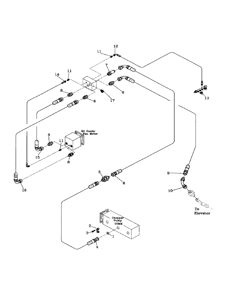 Схема запчастей Case IH 7700 - (B06-33) - HYDRAULIC CIRCUIT, REMOTE OIL COOLER Hydraulic Components & Circuits