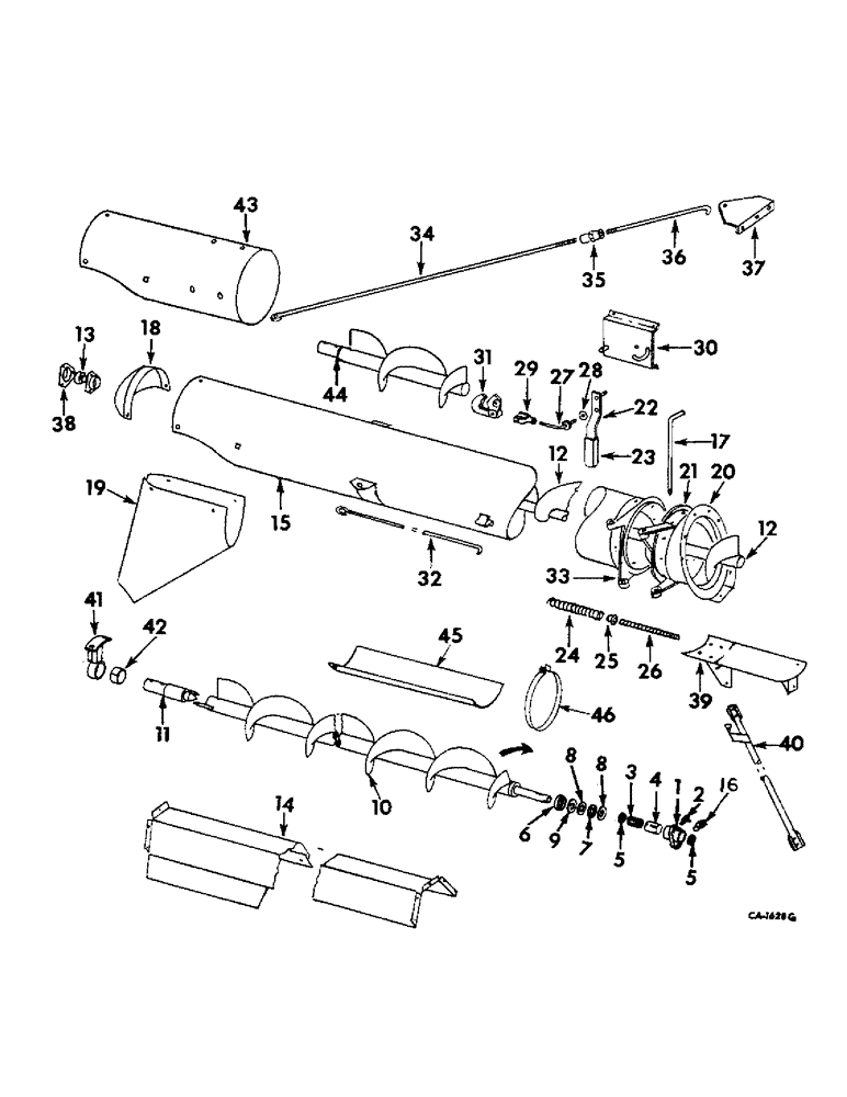 Схема запчастей Case IH 715 - (26-10) - GRAIN TANK, GRAIN TANK UNLOADER Grain Tank