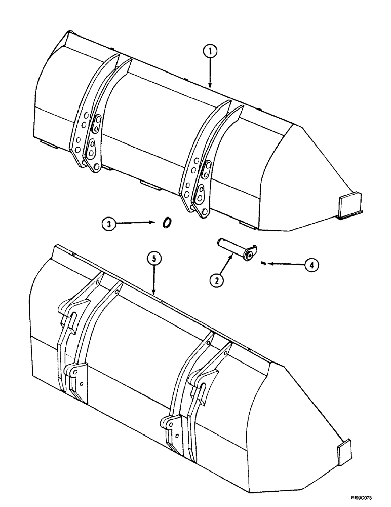 Схема запчастей Case IH L500 - (9-14) - MATERIAL BUCKET - GENERAL PURPOSE, STANDARD ATTACH TYPE (09) - CHASSIS/ATTACHMENTS