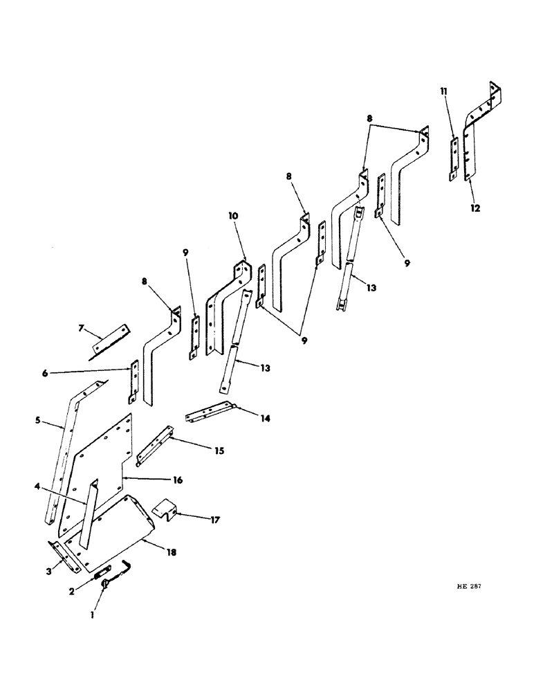 Схема запчастей Case IH 275 - (L-28) - FORAGE BOX SIDE SUPPORTS 