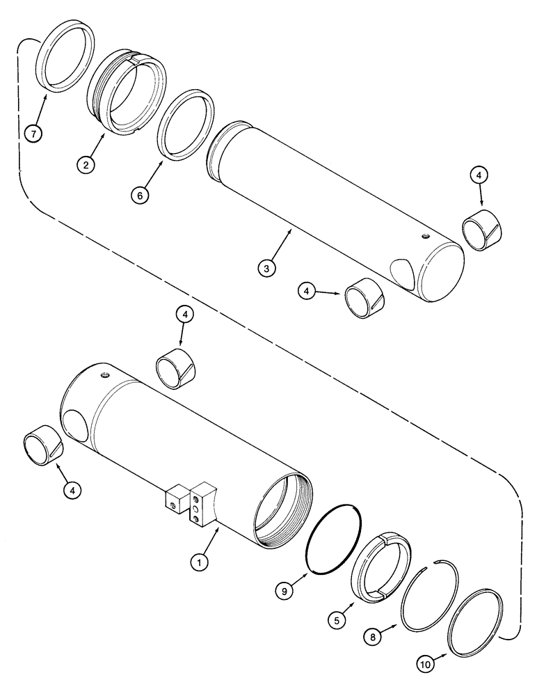 Схема запчастей Case IH 2155 - (8-70) - DRUM TILT CYLINDER ASSEMBLY (07) - HYDRAULICS